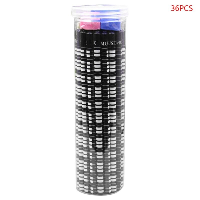 36pcs Musical Note Pencil Pen 2B Standard Piano Notes Writing Drawing Stationery