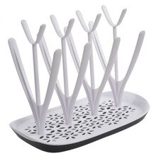 Cremalheira removível do copo da prateleira do dreno da cremalheira de secagem da garrafa do bebê para 8 garrafas + acessórios, branco