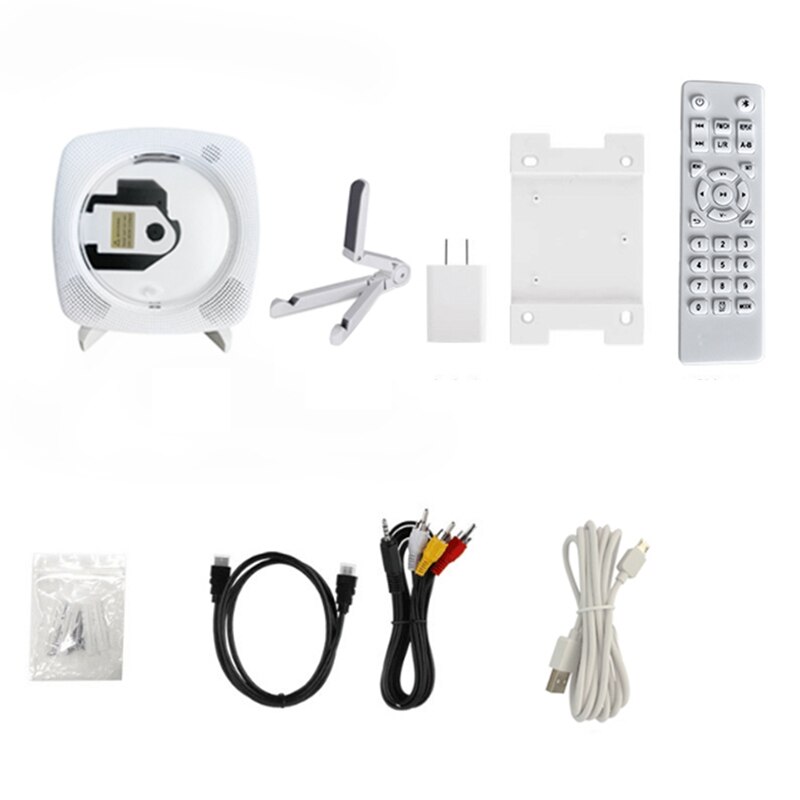 Portable CD Player Wall Mountable DVD Player FM Radio with Bluetooth and Remote Control Built-in HiFi Speakers: US