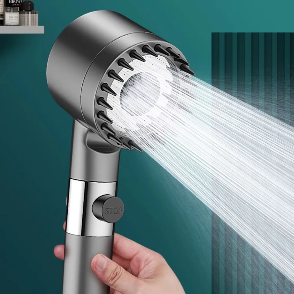 High Pressure Filtered Shower Head 3-mode Massage Spray Rain Faucet – Bathroom Accessories Gold faucet bathroom Shower valve
