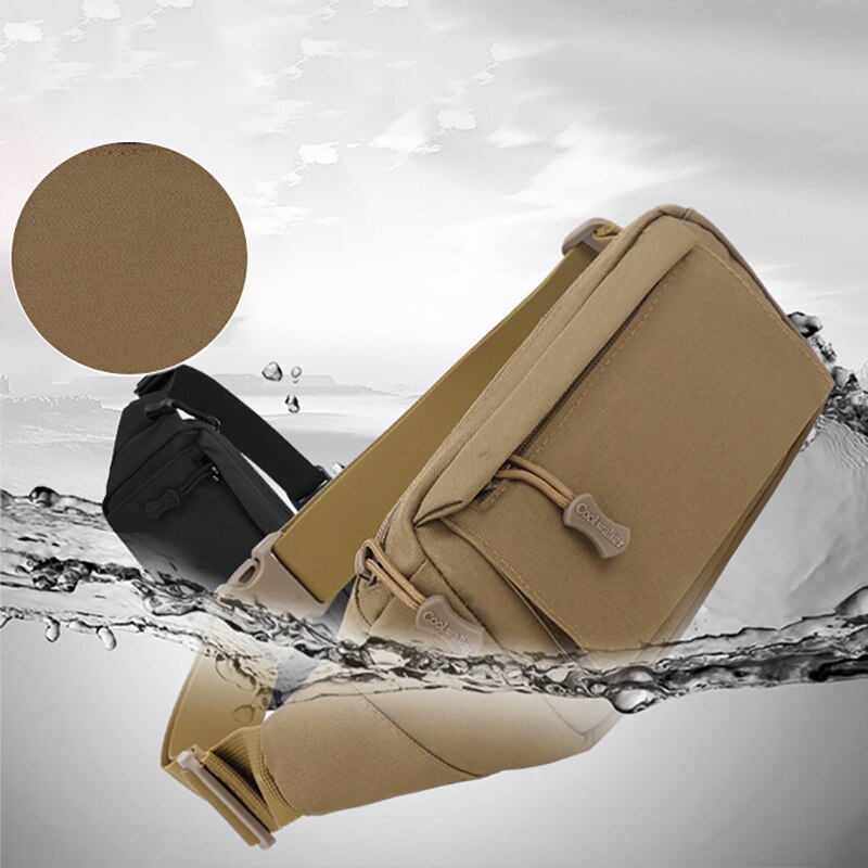 Vintage heuptas voor heren, borst-schoudertas met 3 zakken, nylon mini-tas, multifunctionele heuptas, schooltas