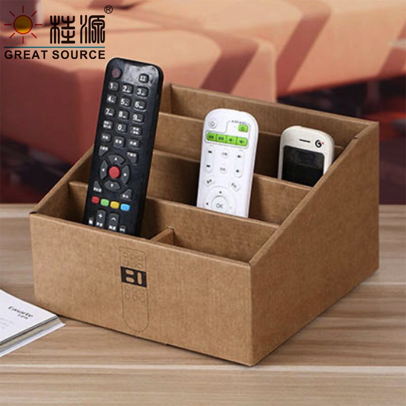 Foldaway Storage Trapezium Home Desk Top Organizer 8 Grids Remote Mobile Holder Corrugate Storage For Meeting Room(8PCS)