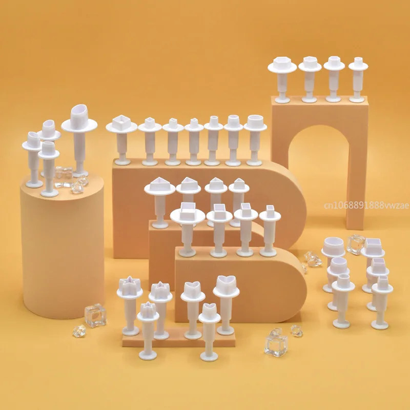 Herramientas para hornear, troquel de corte de plástico con impresión, modelado básico, geometría, prensado, galleta, Fondant, molde para pastel, suministros de cocina
