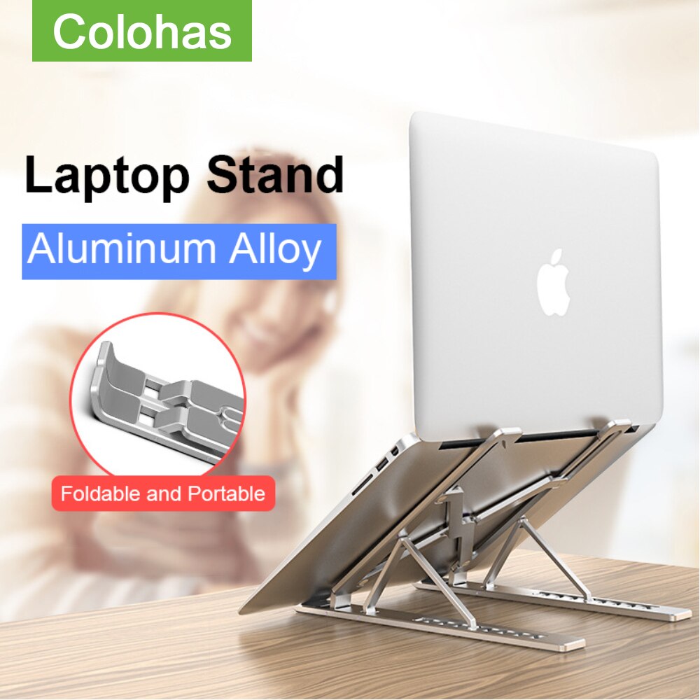 Verstelbare Laptop Stand Opvouwbare Draagbare Aluminium Legering Notebook Ondersteuning Houder Voor Macbook Pro Computer Riser Stand Houder