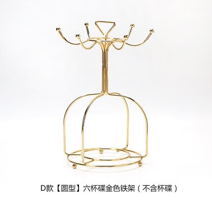 Kaffe kop holder blomst te krus holder metalvand kop holder husholdnings opbevaring rack: 06