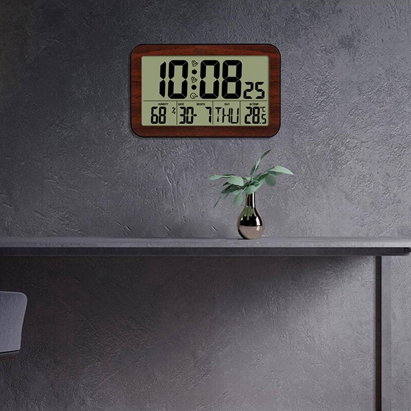 Large Screen Digital Wall Clock Home Electronic Wall Clock Student Electronic Alarm Clock Digital Display Desk Clock