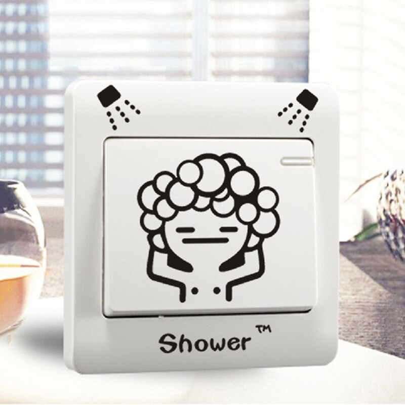 Cute On-off Light Switch Remoable Wall Sticker Self-adhesive Wallpaper For Kids Baby Living Room Home Murla Decor