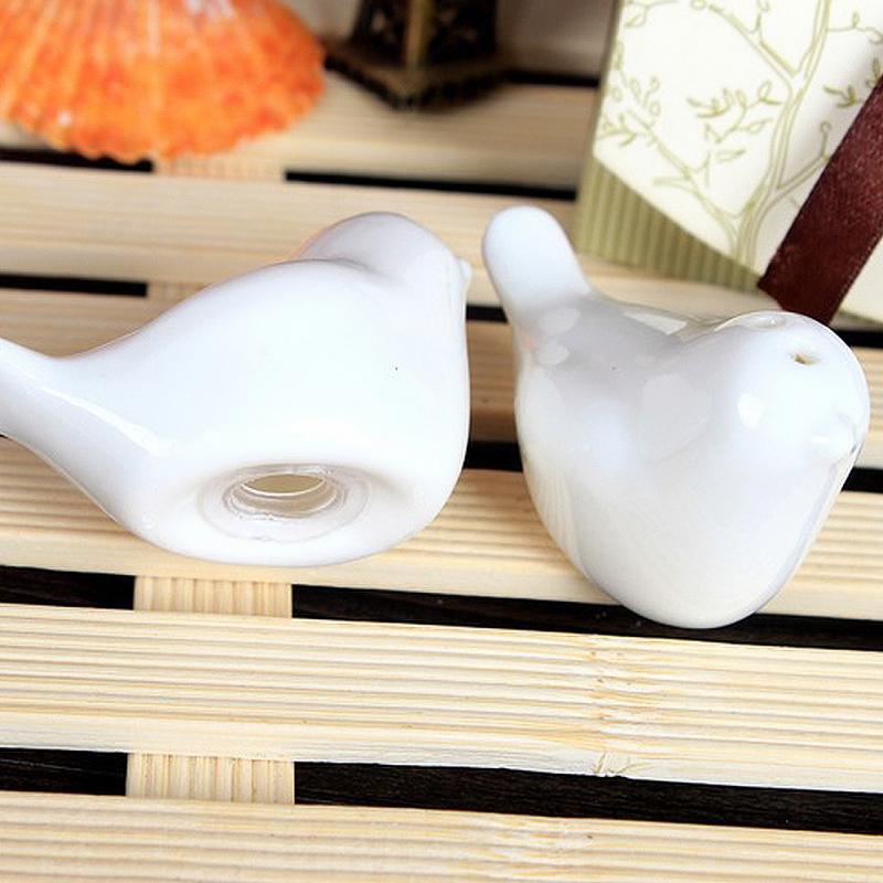 2 stk/parti elsker fugl salt peber shaker gryder cruet caster keramiske krydderier beholder opbevaringsglas krukker køkkengrej