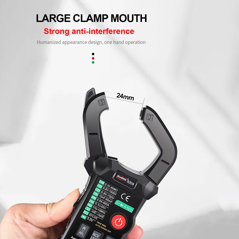 AC DC Clamp Multimeter Clamp Meter Intelligent Automatic Identification Voltage Current Frequency Capacitance Resistance Meters