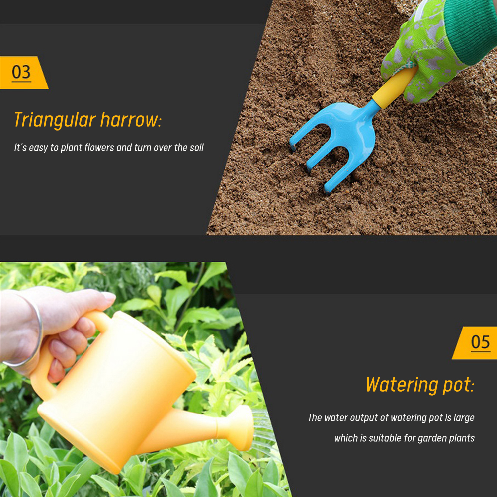 Mini pelle de jardin pour enfant, outils de plantation de diversité, jouet de plage, outil de jardinage, outils de pulvérisation, outils d&#39;extérieur, 10/13 pièces