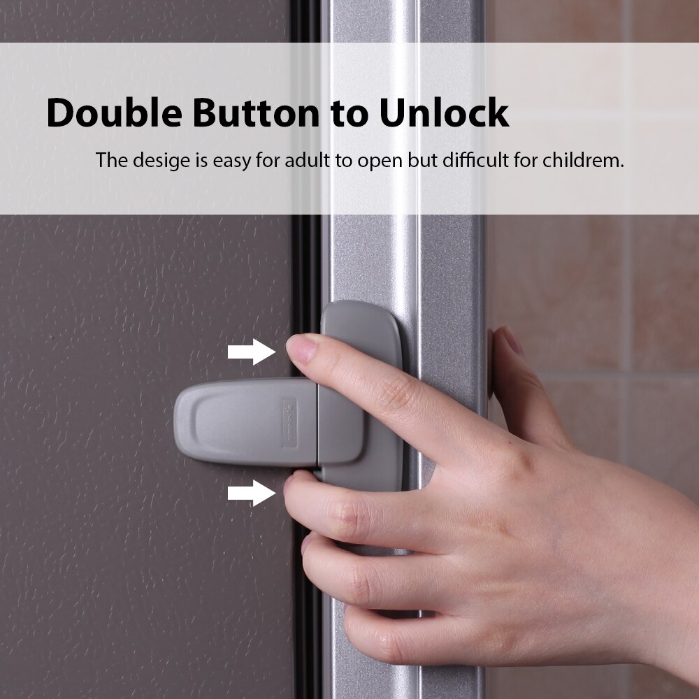 Eudemon 1 stk hjem køleskab køleskab fryser dørlås låse fangst lille barn børneskabslåse baby sikkerhed børnesikring