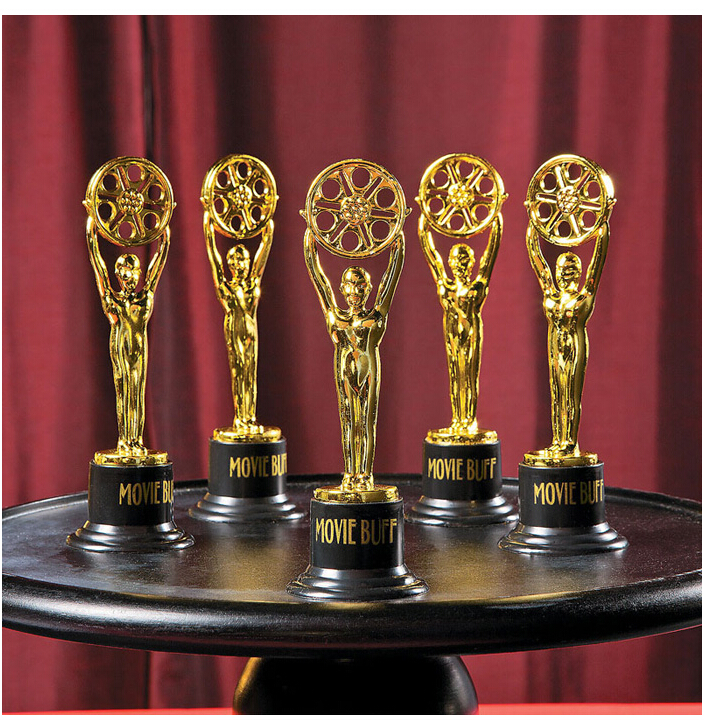 Freie Shiping 6pce/lot Goldene Trophäe Pädagogisches Film PropsReward Kreative Preise Spielzeug Für Kinder