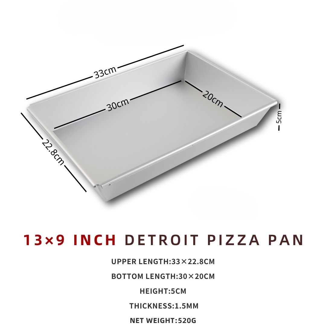 6 ~ 10 inch Detroit Style Pizza Pan Deep Dish Pizza Pan, Pizza Pan, Vierkante Bakpan, Bakvormen Keukengerei, Aluminium: Clear