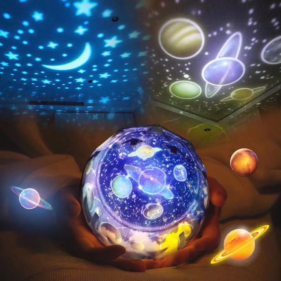5 Set Film Star Moon Nachtlampje Sterrenhemel Projector Lamp LED Luminaria Cosmos Universe Oceaan Verjaardag Nachtlampje Voor Baby