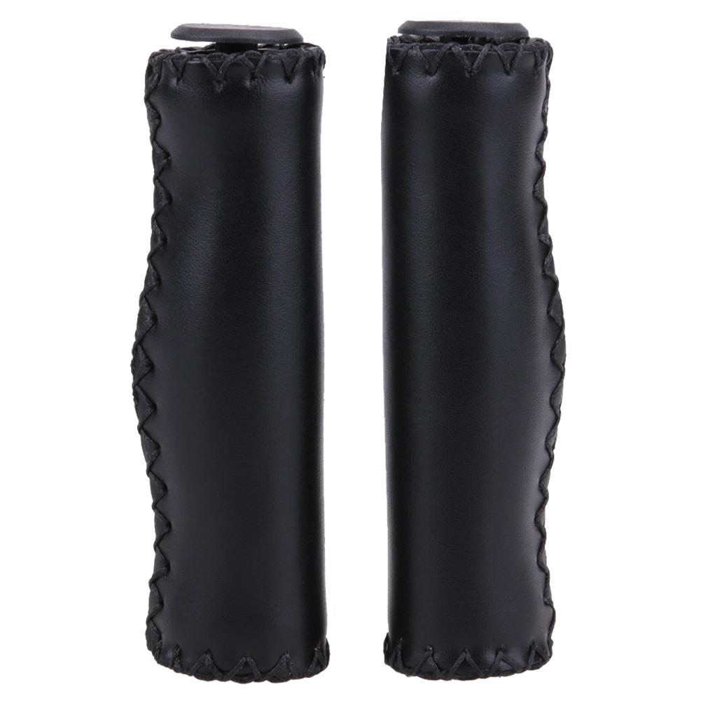 1 Pair Leather Vintage Bicycle Handlebar Grips Retro Bike Fixed Gear Handle Bar Grips: D