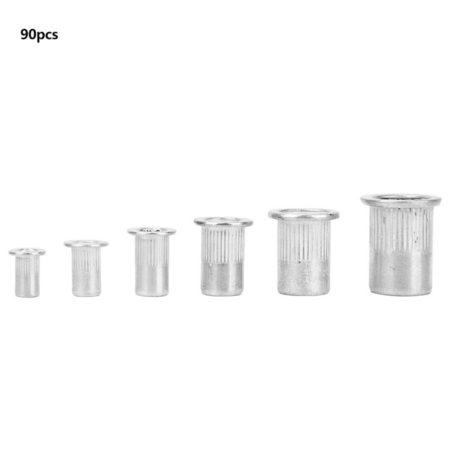 90 kpl alumiininen niittimutteri litteä rivnut insert mutteri  m3 m6 m8 m10