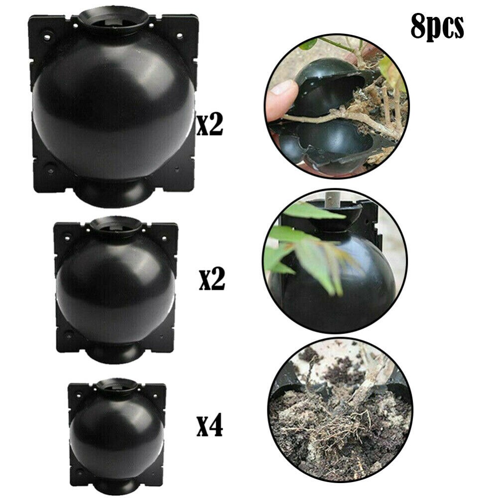 8PCS Plant Root Box Pressure Box Growing Device Ball High-Pressure Propagation Home Graden Supplies