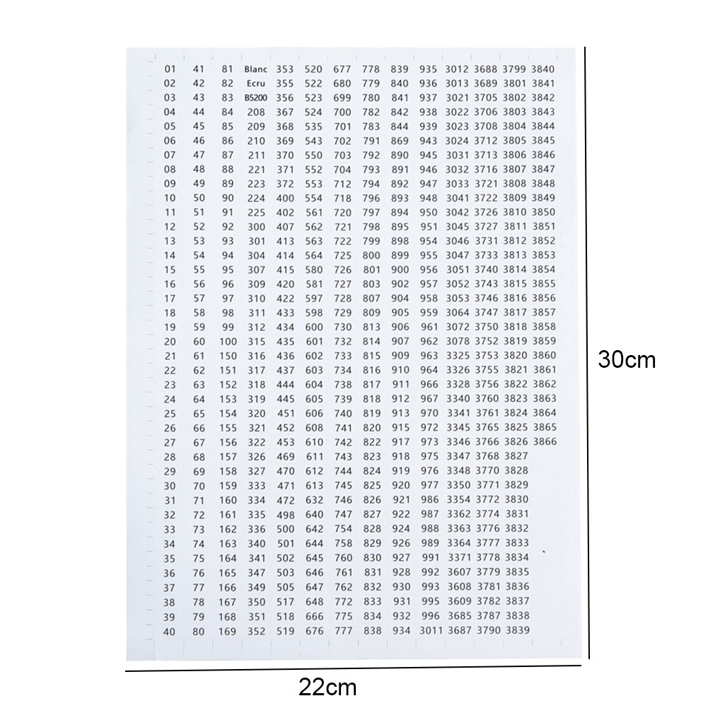 Dmc farver nummer etiket klistermærker til diamantmaling opbevaringsæske mosaikperler: Kongeblå