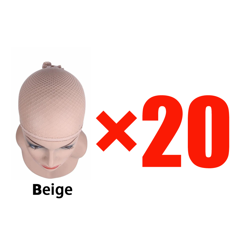 Red elástica para el cabello para mujer, gorro tejido con forro negro, redes para el cabello cómodas, gorro de peluca de rejilla con extremo abierto,: Plata