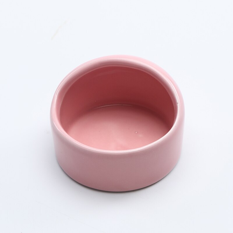 Nid de Hamster en céramique, Pot à nourriture en céramique, petit nid de Hamster, fournitures de refroidissement d'été: Pink bowl