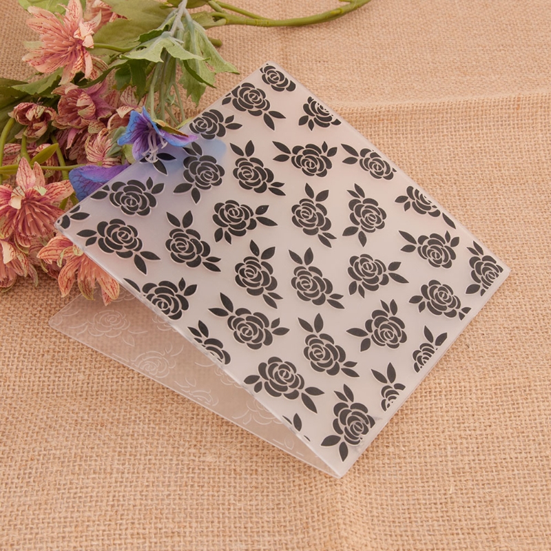 3D Flower Plastic Embossing Folder Stencil Template DIY Craft Making Pattern Background Paper Cards Scrapbooking Album