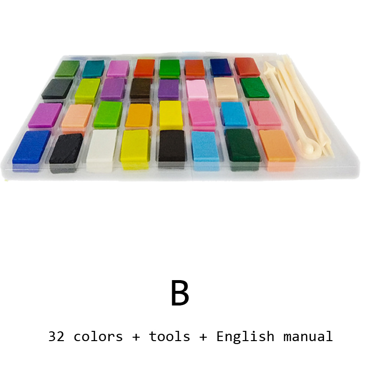 32 kleuren Per Set Zachte Klei, Plasticine, Polymeer Klei, Diy Ambachten, Hand Cast, Femo, licht Plasticine