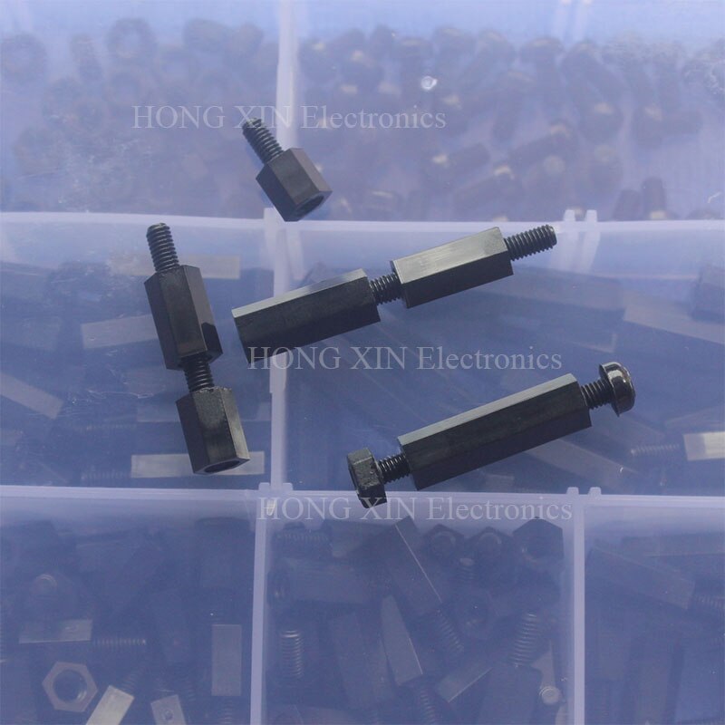 250Pcs M3 MaleFemale Spacers Standoff PA66 PCB Th... Grandado