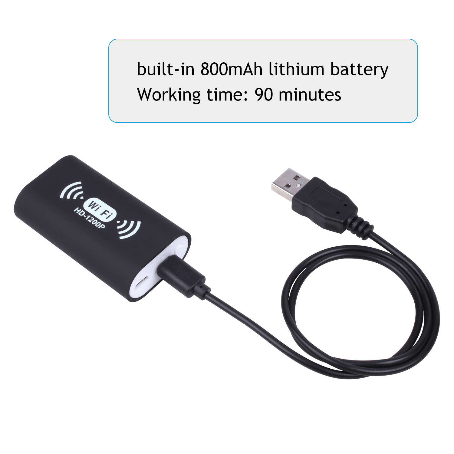 Waterproof Wireless Endoscope Camera 8mm WiFi Inspection 2.0MP HD 8 LED Semi-Rigid Cable Borescope 1-10m