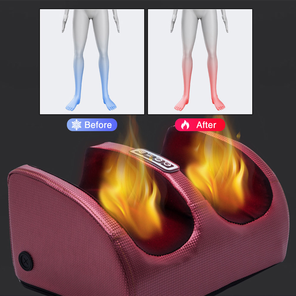 Máquina eléctrica de masaje de pies, vibradores Shiatsu de compresión para pies, rodillo amasador para aliviar el dolor en el pie, de estimulación muscular