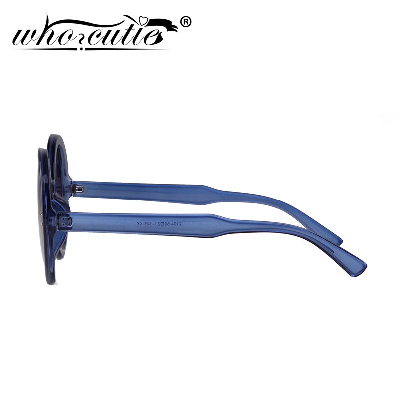 Retro Round Sunglasses Women Men Brand Transparent Blue Frame Circle Lens 90s Sun Glasses Shades Female S137