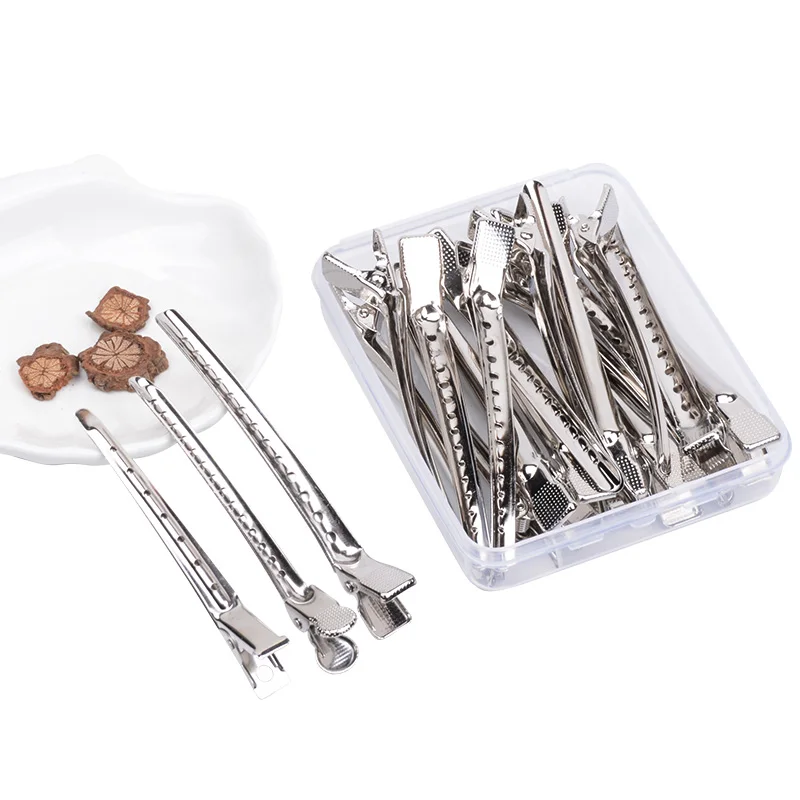 2-10 Stück Metall Entenschnabel Clip Krokodil Lockige Haarnadel Haarspangen Frisur Halter Flauschige Haarwurzel Salon Haarschnitt Kopfbedeckung Bobby Pin
