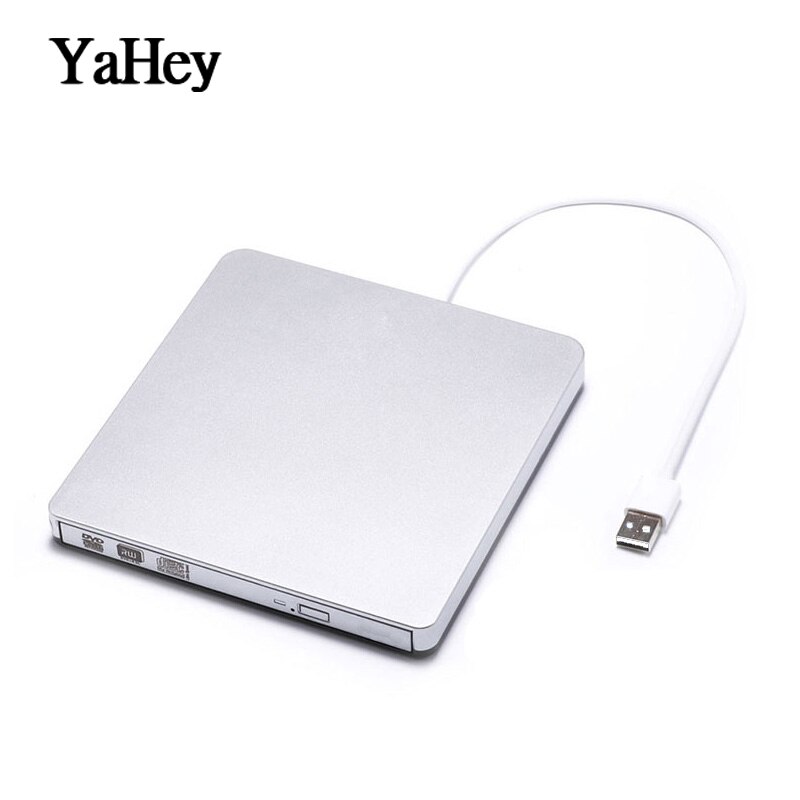 YAHEY USB 2.0 Externe DVD Drive Disc Speler DVD-RW Brander Optische CD/DVD Drives Schrijver Recorder Portable voor Laptop PC Windows: Goud