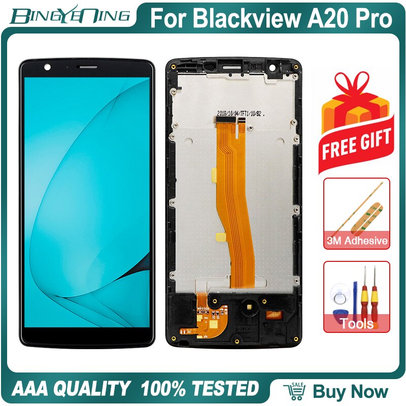 100% nowy oryginalny dla Blackview A10/A20/A20 Pro/A30/A60/A60 Pro/A80/A80 Pro/A8max montaż ekranu + zamienny zestaw ramy: A20 Pro With Frame