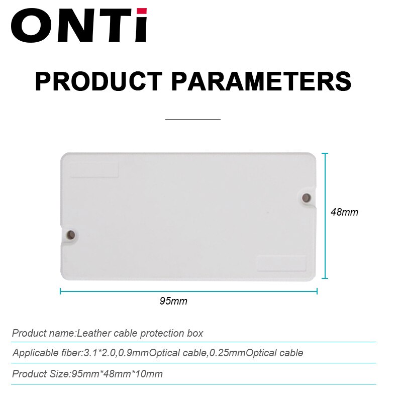 ONTi 10Pcs Optic Cable Protection Box Optical Fiber Protection Box Heat Shrink Tubing to Protect Fiber Splice Tray 2 into 2 out