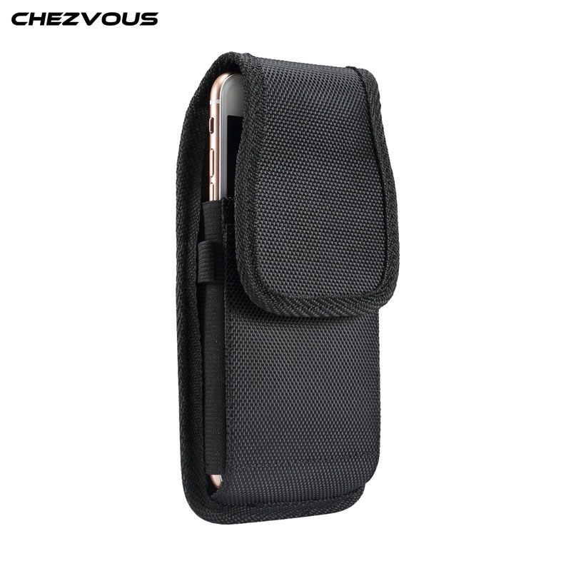 CHEZVOUS Nylon Telefoon Riem Holster Case voor Samsung S10 S9 S8 plus S7 S6 rand j3 j5 a3 a5 taille Zak voor Huawei nova 3 p30