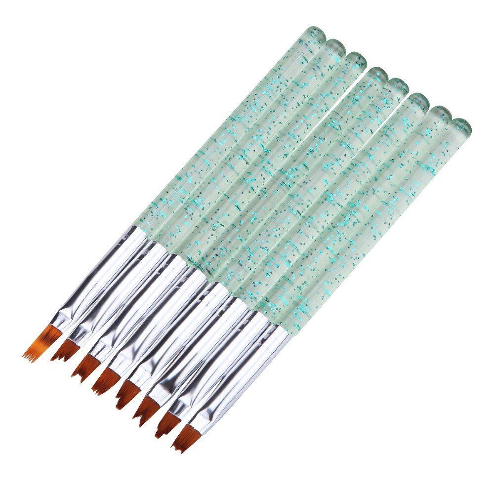 Monja nail art fransk smil halvmåne form tegnebørster diy kronblad blomst gradient maleri pensel sæt manicure værktøj