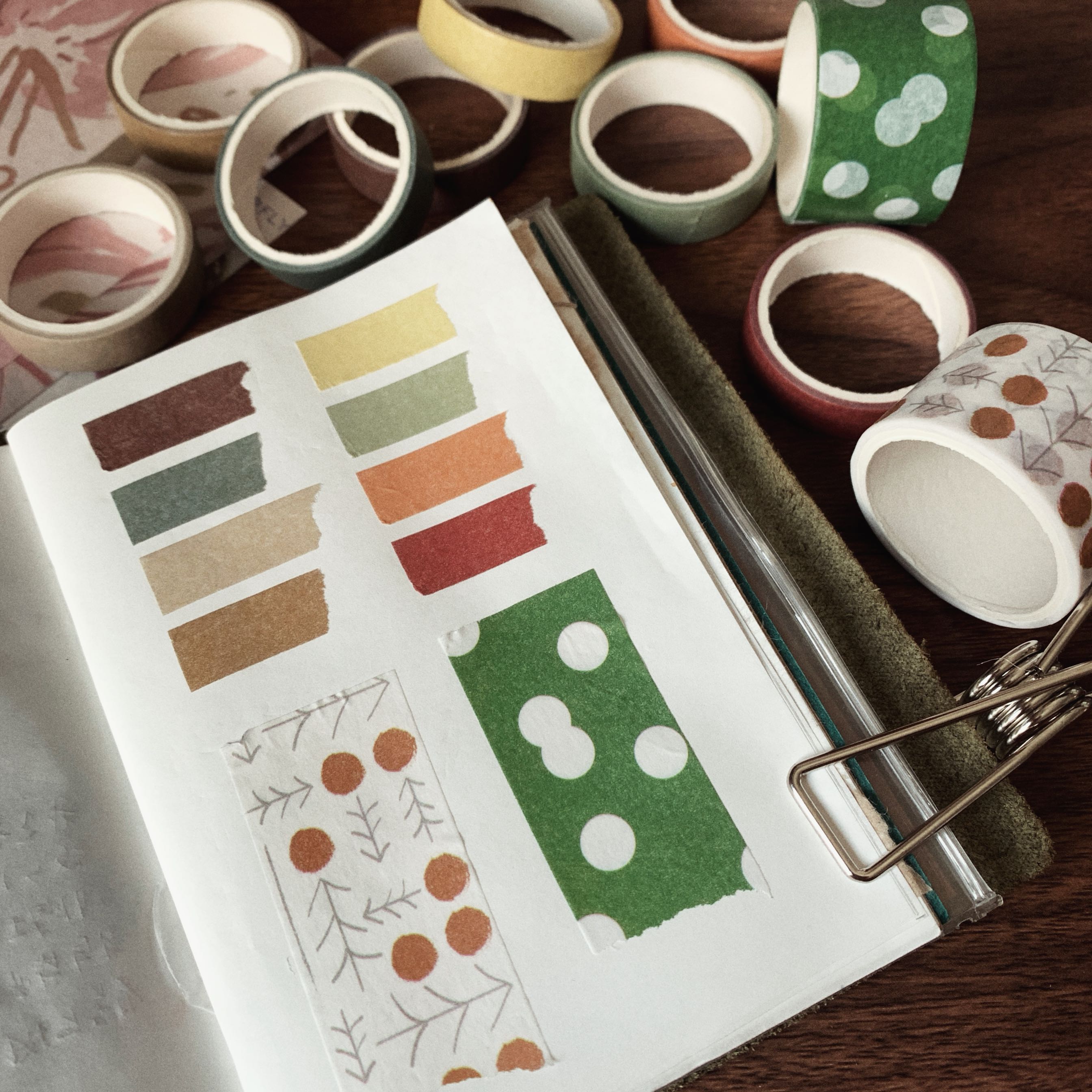 10 Rolls Retro Pure Color Masking Tape Sticker Forest Color Collage Junk Journal Material Deco Washi Tape Set DIY Scrapbooking