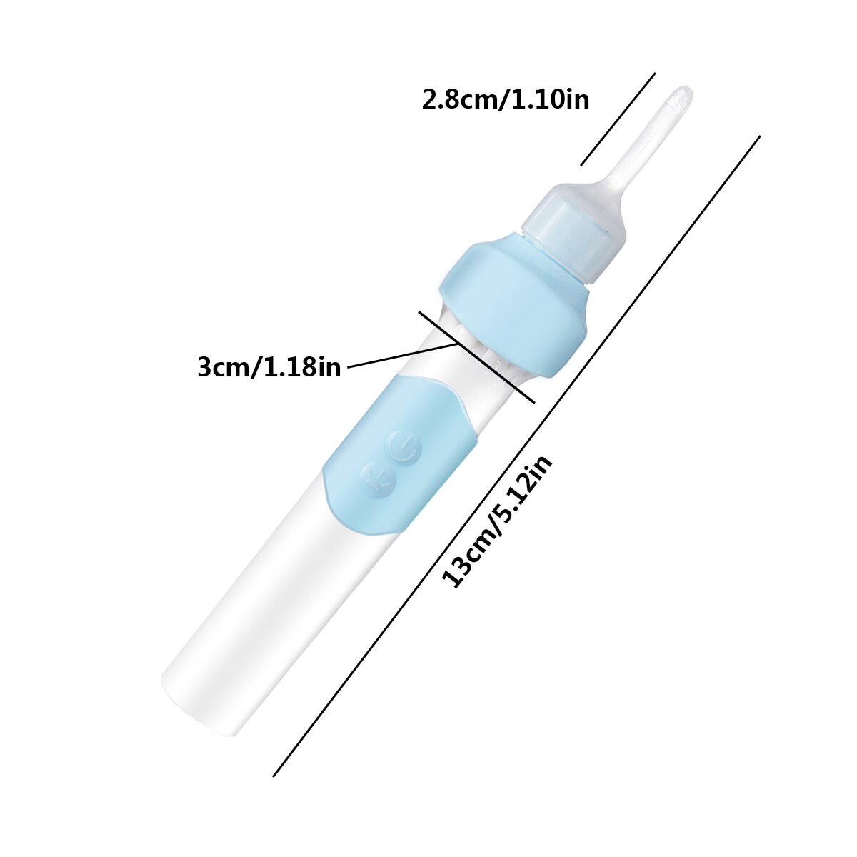 LED Flashlight Ear Wax Remove Tool With 2 Suction Heads Protable Vacuum Ear Cleaner Machine Electronic Cleaning Ear Wax