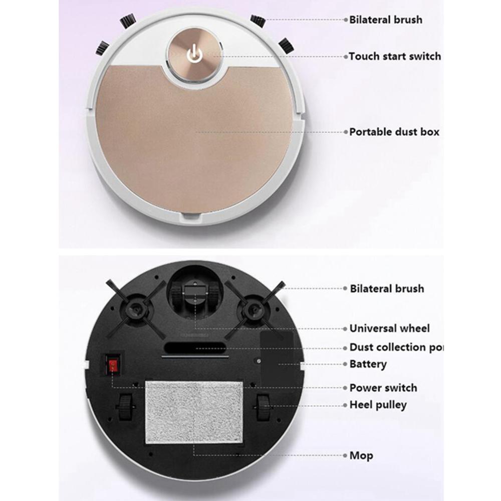 Hotel Multifunctional Robot Vacuum Cleaner 3-In-1 Auto Rechargeable Smart Sweeping Robot Dry Wet Sweeping Vacuum Cleaner Home
