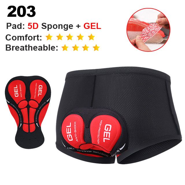 Mutande Imbottite Per Ciclismo Con Gel Pad, Antishock, Unisex, Arsuxeo