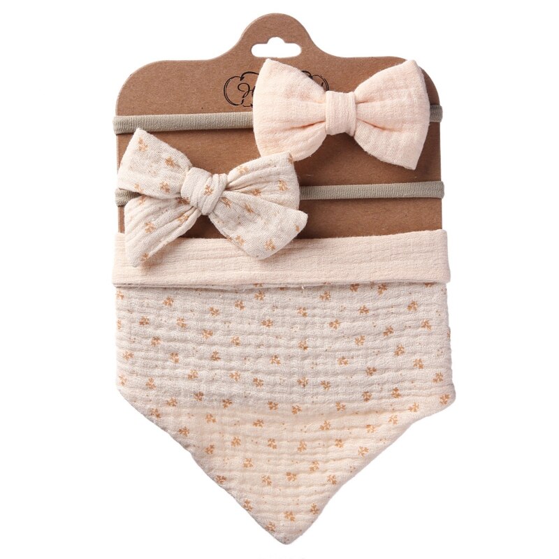 3 pz/set cotone bavaglino fiocco fascia pulsante regolabile triangolo Saliva asciugamano stampa neonato ragazzo ragazza alimentazione Burp panno: 6