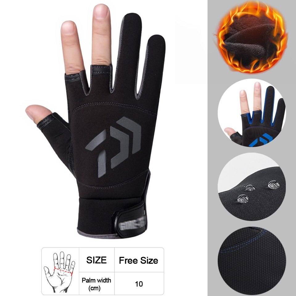 Männer Angeln Handschuhe Im Freien Nicht-slip Angeln Schutz Handschuhe Drei Finger Cut Sport Halbe Finger Handschuhe Angeln Wasserdicht: Type D Gray