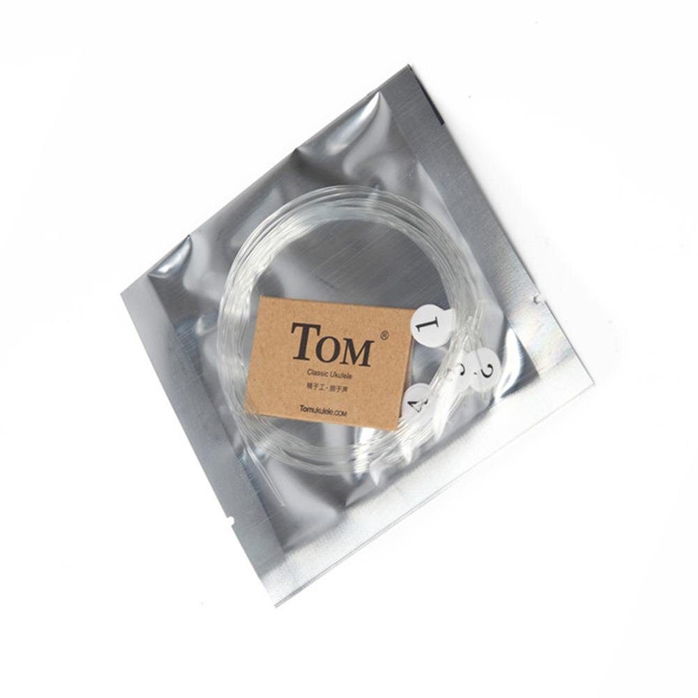 4Pcs Polymer Strings Ukulele Strings Transparante Carbon Akkoord Ukulele Snaren Muziekinstrument Vervanging Deel Accessoires