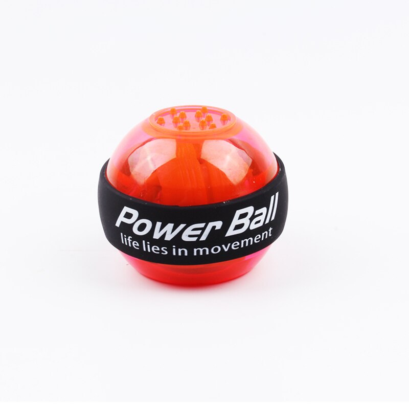 Syv clour ledet power bold håndled bold træner slappe af gyroskop powerball gyro arm træner forstærker fitness udstyr: Rød enkelt ledet