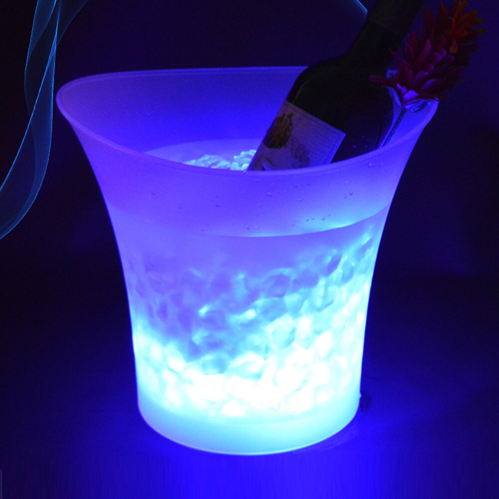 Fabala Cool Ice Bucket Bar Kitchen Tools For Beer 5L Luminous Plastic Colorful Gradient KTV Barware Supplies
