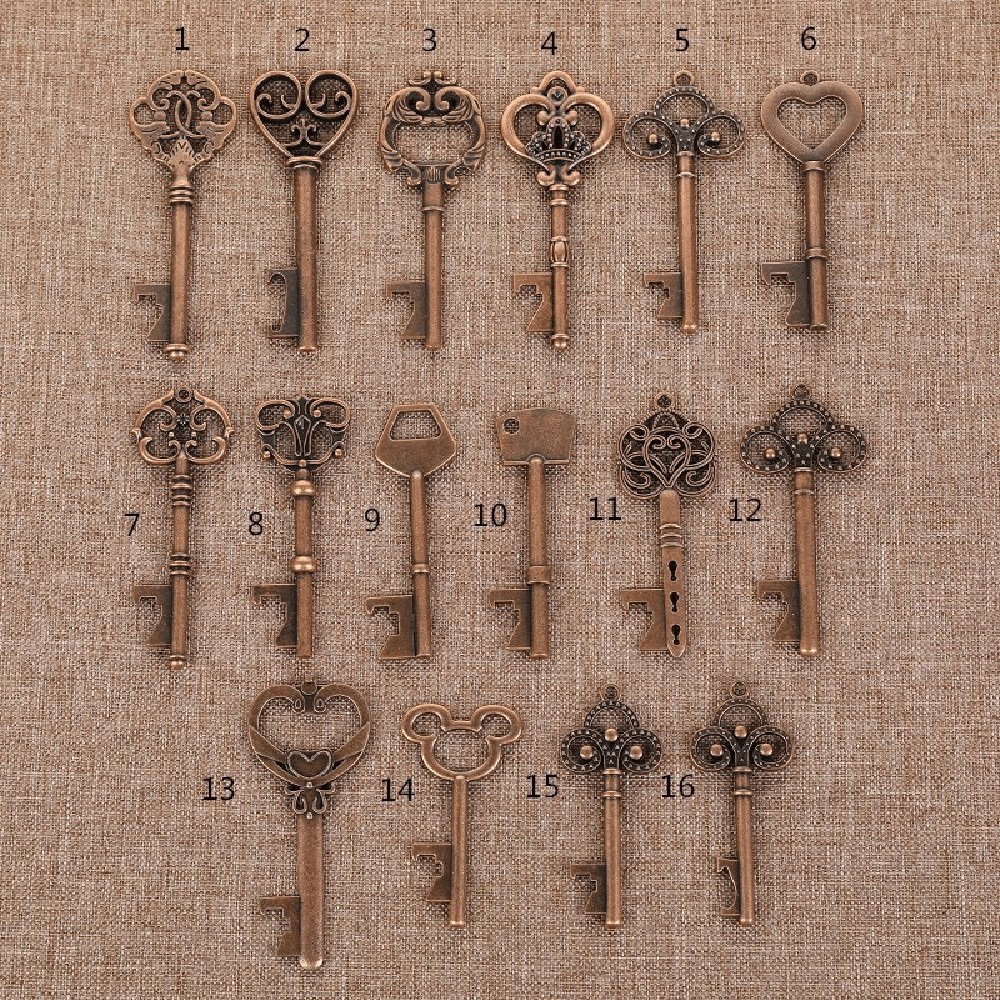 Key Shape Bottle Opener Wedding Favors Beer Bottle Opener Portable Keychain Open Tool for Guest Party Favors Souvenirs