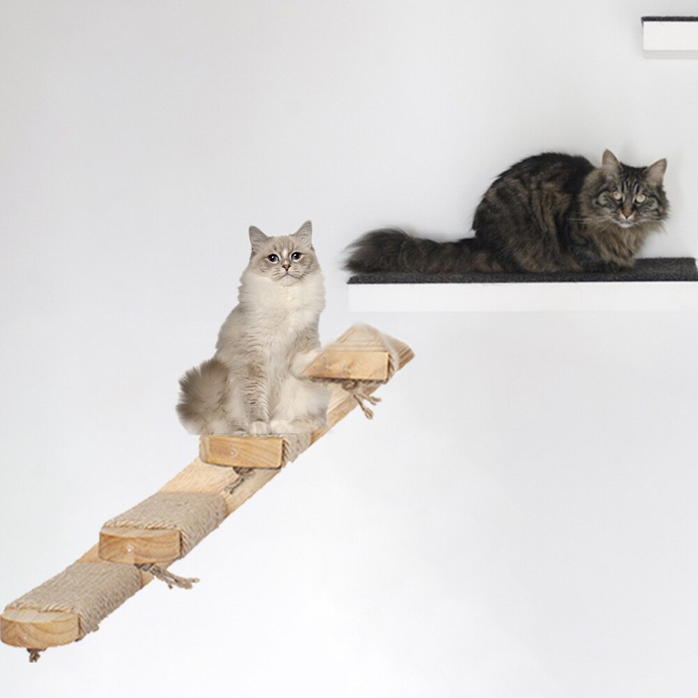 Cat Stair Steps Wall Cat Climbing Shelf Wall Mounted Cat Stair Ladder Pet Climbing Ladder Frame Pet Furniture Play House