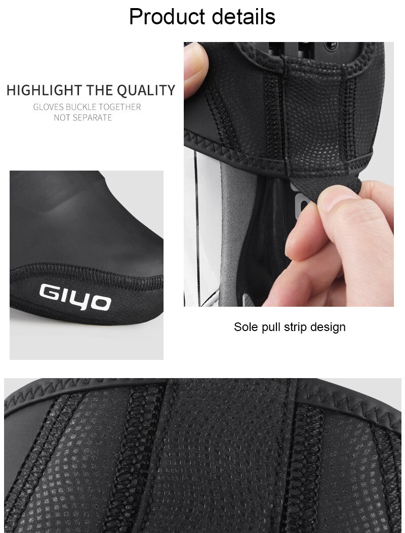 GIYO-funda para zapatos de ciclismo, Protector para botas de media palma, resistente al viento, suela superior, resistente al desgaste