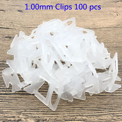 200 Pieces 1.00MM Tile Leveling System Base Spacers Clips Ceramic Leveler Kits Construction Tools For Laying Tiles: 1.00mm 100 pcs