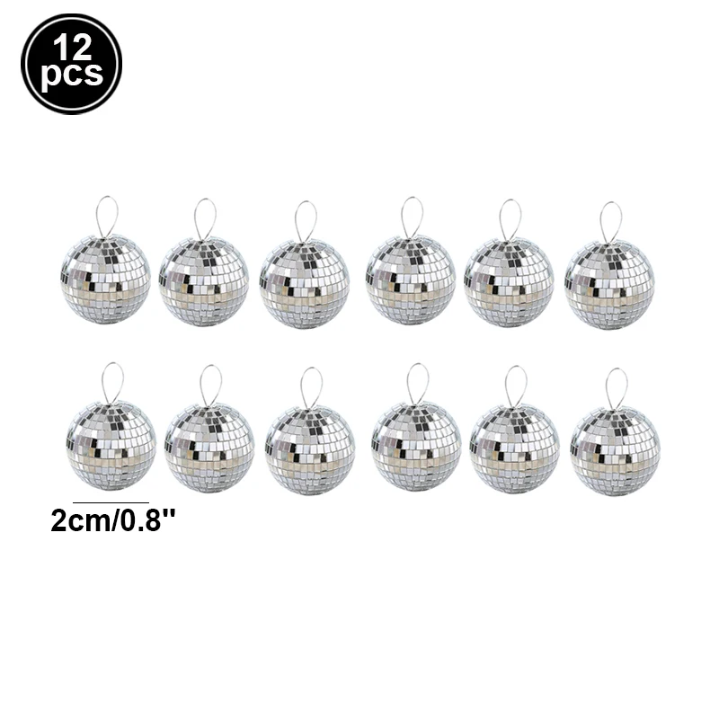 Bola de discoteca con espejo de 2-10cm, decoraciones de de los años 70, adornos colgantes reflectantes para decoración de pasteles de de cumpleaños, suministros de boda: Color zafiro profundo